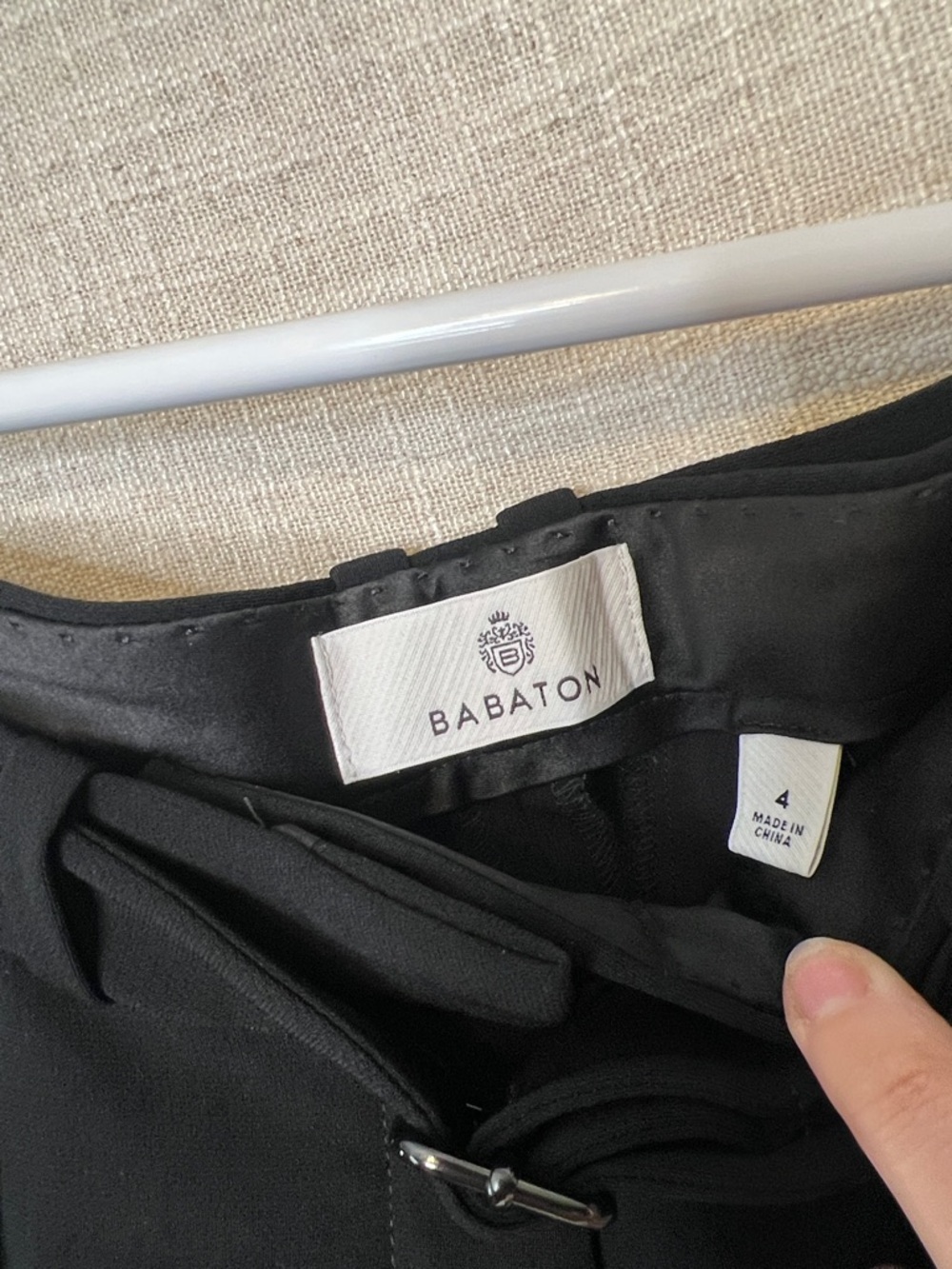 Aritzia Babaton Metropolis Black Belted Wide-Leg Trousers - Picture 2 of 8